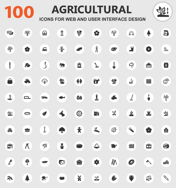 Ensemble d'icône agriculture — Image vectorielle