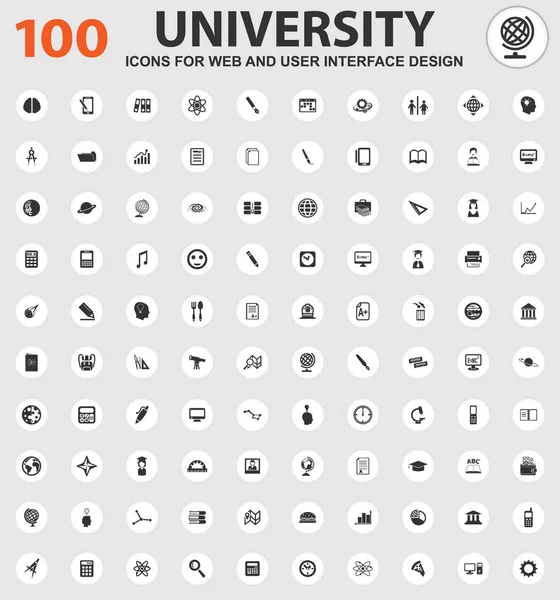 Conjunto de iconos universitarios — Vector de stock