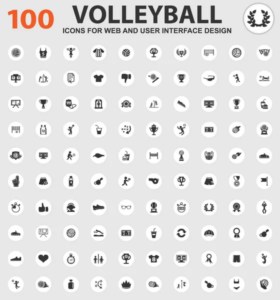 Волейбольные иконы — стоковый вектор