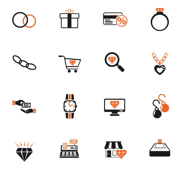 Conjunto de iconos de joyería — Vector de stock