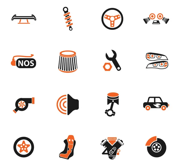Auto tuning pictogramserie — Stockvector