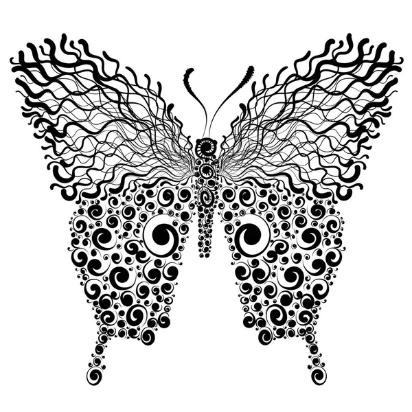 Mariposa decorativa ilustración — Vector de stock