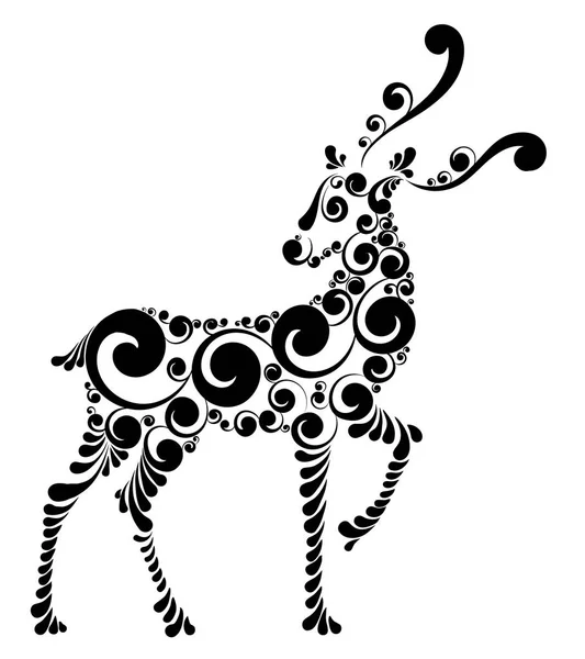 Fabuloso ciervo de Navidad — Vector de stock