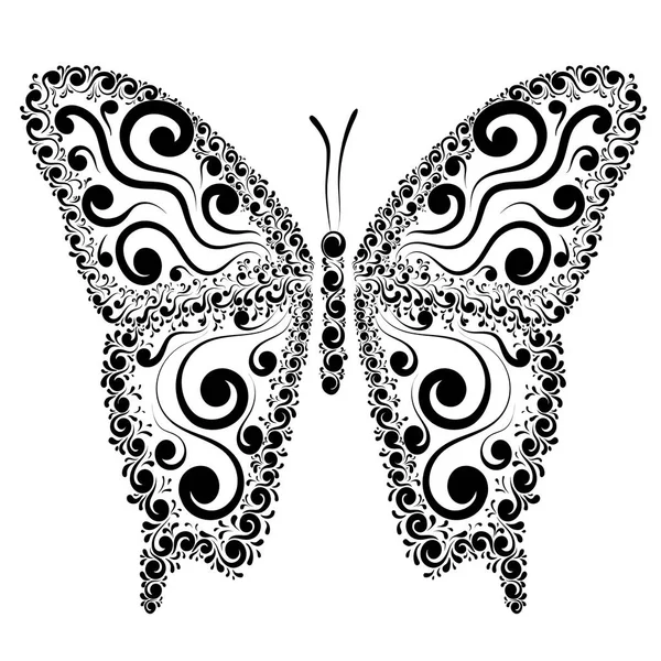 Декоративная иллюстрация бабочки — стоковый вектор