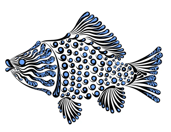 Carpa decorativa de pescado — Vector de stock