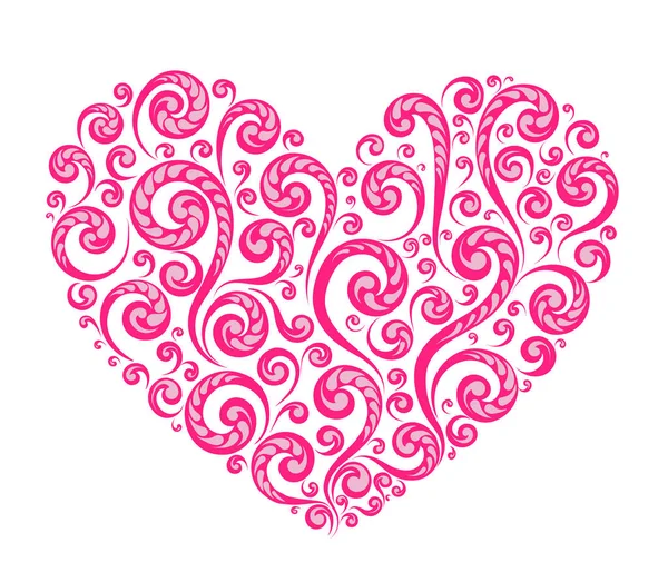 Vetor rosa coração pintado — Vetor de Stock