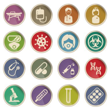 Bilgi ya da web sitesi için Coronavirus simgesi ayarlandı. Roman Coronavirus 2019-nCoV. 2019 ve 2020 salgın COVID-19