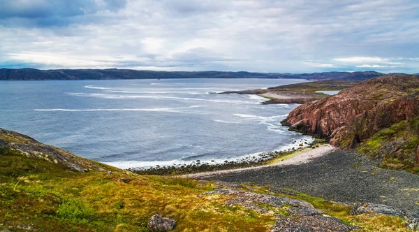 Teriberka bif stone beach — Stock Photo, Image