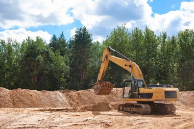 Ekskavatör yükleyici, harfiyat işleri