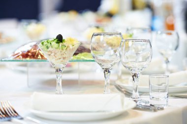Züccaciye Mağazaları ile restoran yemek tablo