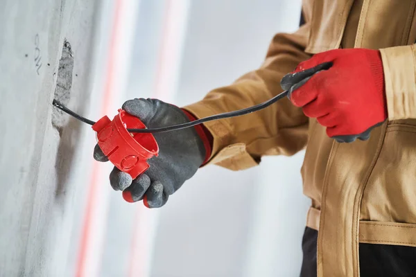 Elektrische afvoerinstallatie tijdens renovatie — Stockfoto