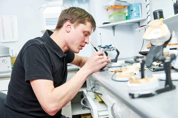 Dental prosthesis worker — Stock Photo, Image