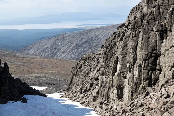 Vista Desde Macizo Khibiny Khibins Lago Imandra Península Kola Rusia —  Fotos de Stock