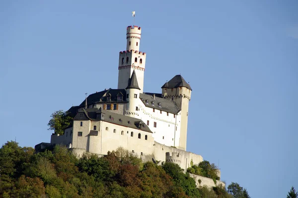 Marksburg Castle view — Stockfoto