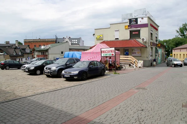 Città dettagli e cittadini a Lubniec — Foto Stock