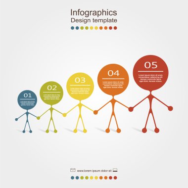 Infographic tasarım şablonu. vektör çizim.