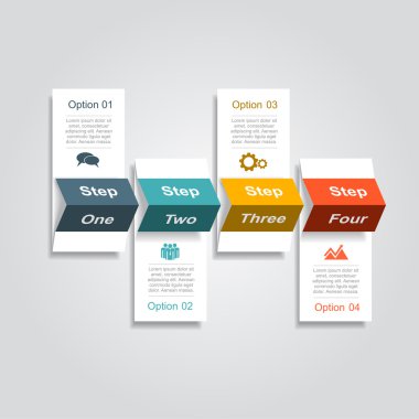 Infographic tasarım şablonu. vektör çizim.
