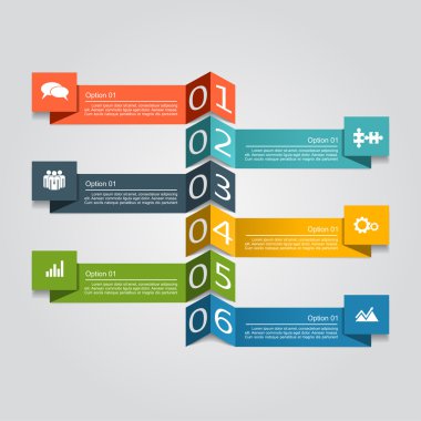 Infographic tasarım şablonu. vektör çizim.