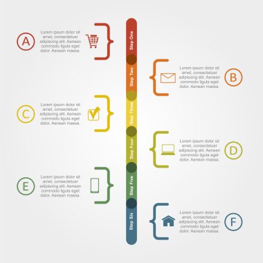 Infographic tasarım şablonu. vektör çizim.