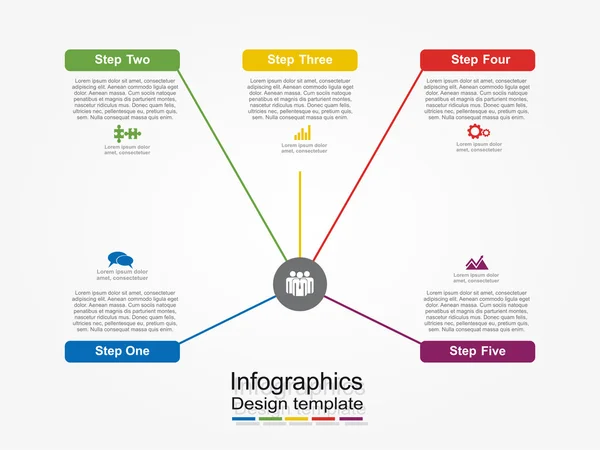 Infographic ontwerpsjabloon. vectorillustratie. — Stockvector