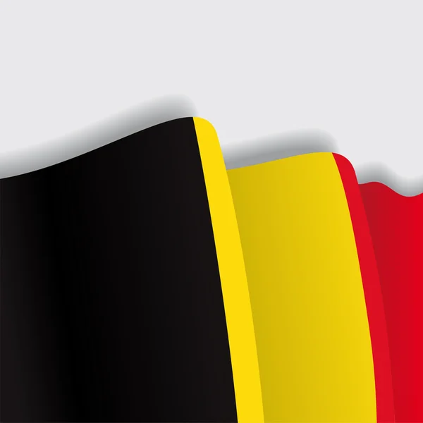 比利时那飘扬的旗帜。矢量图. — 图库矢量图片