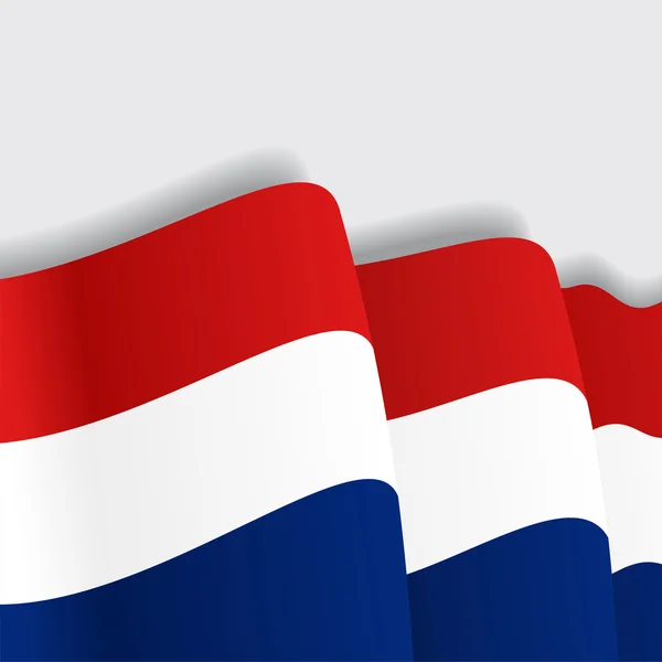 Dutch waving Flag. Vector illustration. — Stock Vector