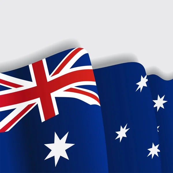 Australian waving Flag. Vector illustration. — Stock Vector