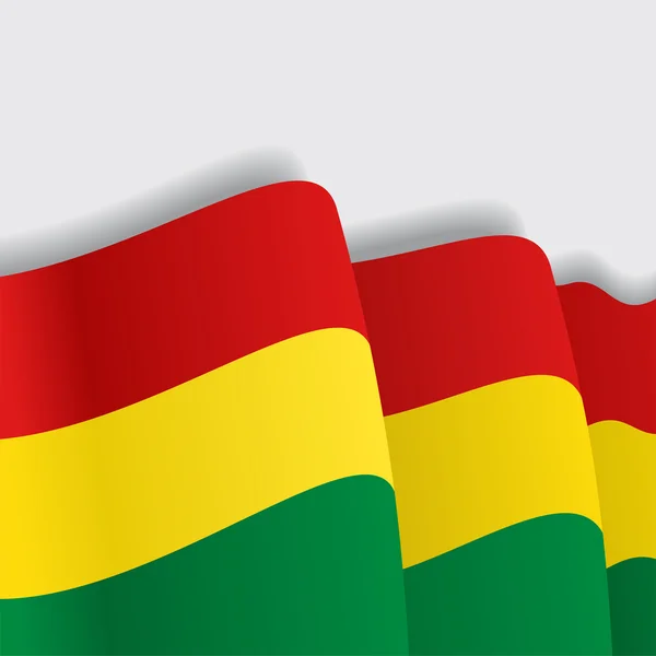 Bolivianska viftande flagga. Vektorillustration. — Stock vektor