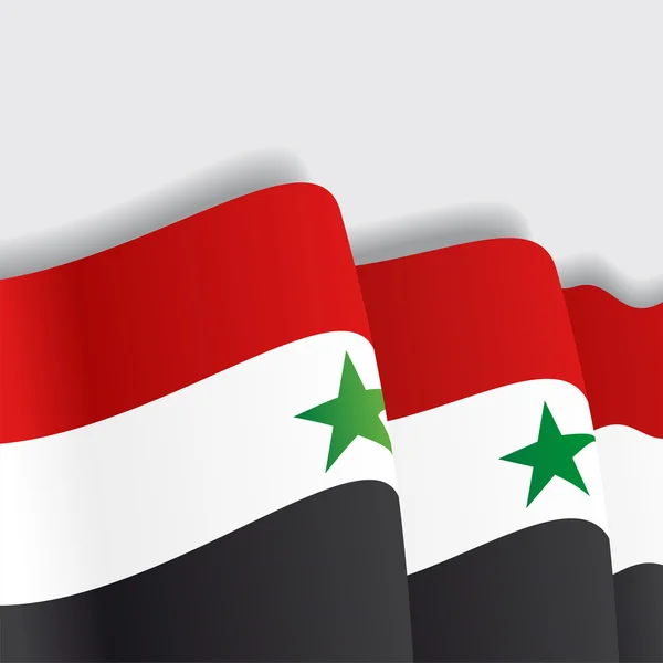 Syriska viftande flagga. Vektorillustration. — Stock vektor