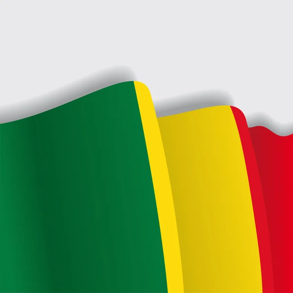 Malian waving Flag. Vector illustration. — Stock Vector