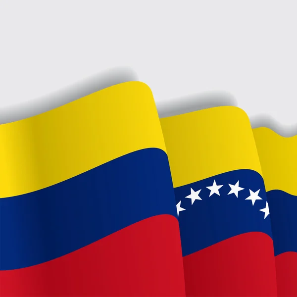 Венесуельський розмахував прапором. Векторні ілюстрації. — стоковий вектор