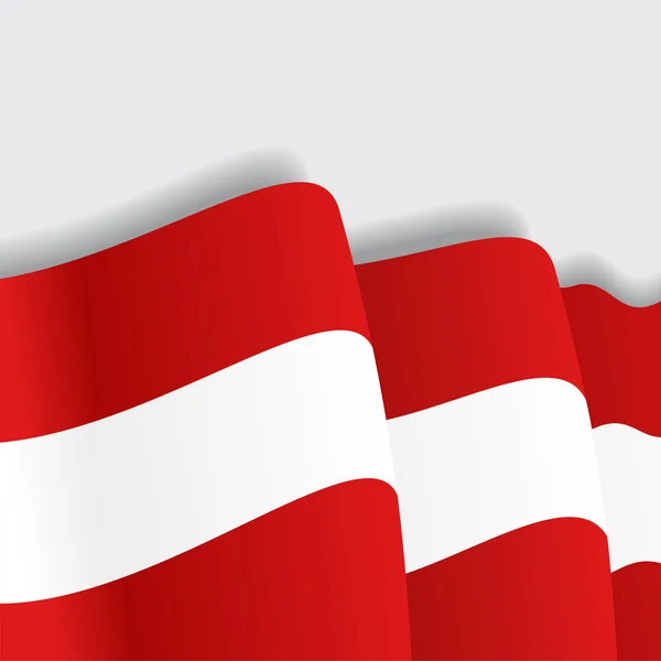 Bandera austriaca ondeando. Ilustración vectorial . — Vector de stock