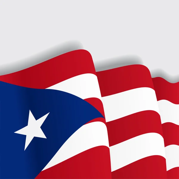 Puerto Rico macha flagą. Ilustracja wektorowa. — Wektor stockowy