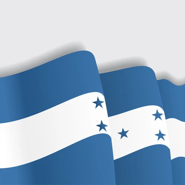 Honduras vlag zwaaien. Vectorillustratie. — Stockvector