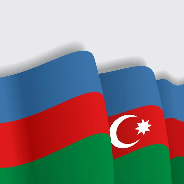 Bandeira acenando Azerbaijão. Ilustração vetorial . — Vetor de Stock