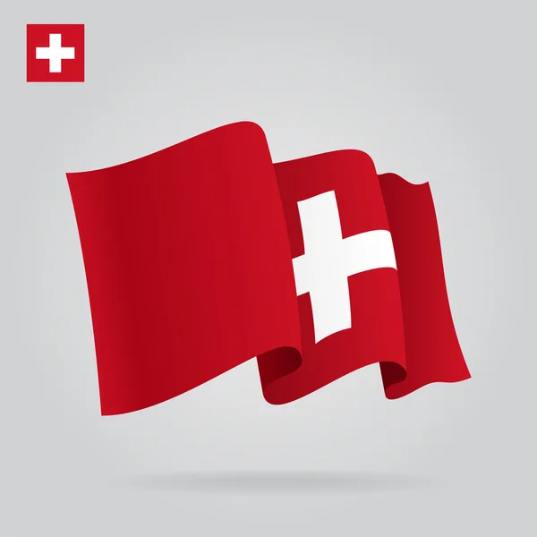 Drapeau suisse. Illustration vectorielle . — Image vectorielle