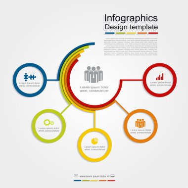 Infographic tasarım şablonu. vektör çizim.