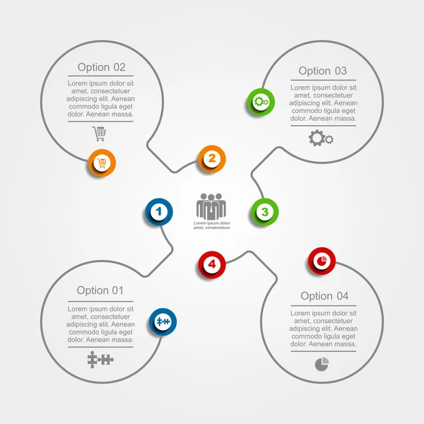 Infographic 디자인 서식 파일입니다. 벡터 일러스트 레이 션. — 스톡 벡터