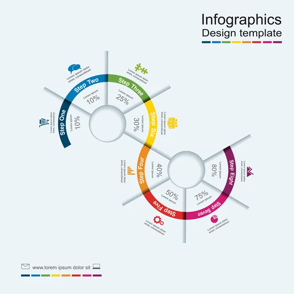 Modelo de Design Infográfico. Ilustração vetorial . —  Vetores de Stock