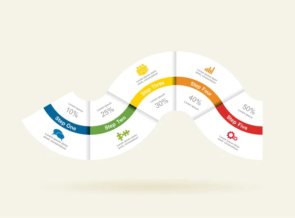 Modèle de conception infographique. Illustration vectorielle . — Image vectorielle