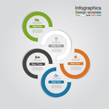 Infographic tasarım şablonu. vektör çizim.