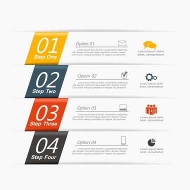 Infographic tasarım öğeleri ve simgeler. Vektör çizim