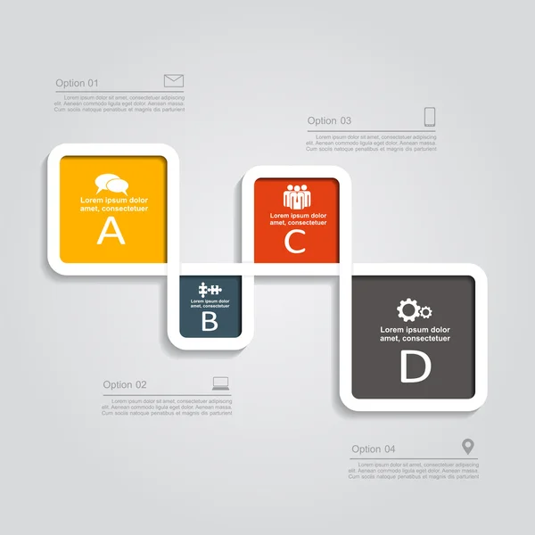 Design infográfico com elementos e ícones. Ilustração vetorial — Vetor de Stock