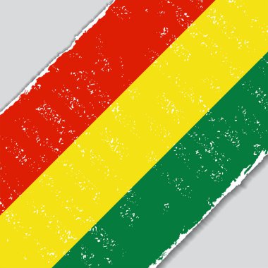 Bolivya grunge bayrak. vektör çizim.