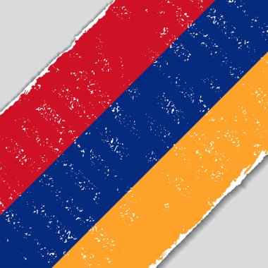 Ermeni grunge bayrak. vektör çizim.