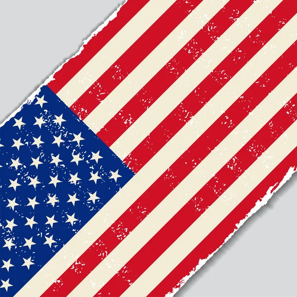American grunge flag. Vector illustration. — Stock Vector