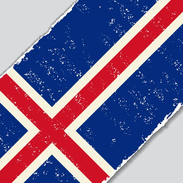 Izlandi grunge zászló. vektoros illusztráció. — Stock Vector