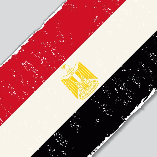 Egyptian grunge flag. Vector illustration. — Stock Vector