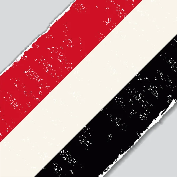 Йеменский гранж-флаг. Векторная иллюстрация . — стоковый вектор