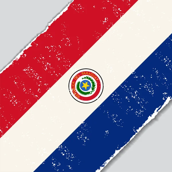 Paraguayaanse grunge vlag. vectorillustratie. — Stockvector